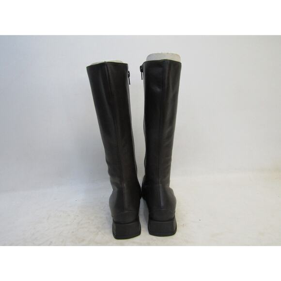 NINE WEST Size 5 M Brown Leather Zip 13" Knee High Fashion Boots - Picture 7 of 11